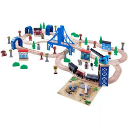 Squirrel Play 100 darabos fa vonatszett (SP-177050) - morzsajatekbolt