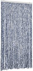 vidaXL kék és fehér zsenília rovarfüggöny 100 x 200 cm 2.15 kg (377371VidaXL)