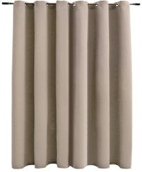 vidaXL bézsszínű sötétítőfüggöny fémkarikákkal 290 x 245 cm (134445VidaXL)