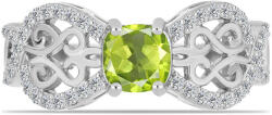  Ezüst Gyűrű Changbai Peridottal és Fehér Topázzal, Y61094/57