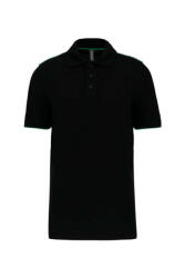 Designed To Work Férfi galléros póló Designed To Work WK270 Men'S Short-Sleeved Contrasting Daytoday polo Shirt -5XL, Black/Orange