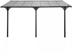  Pergola 4, 35 x 3, 02 m, 231-250 cm, állítható magasságú napellenző, terasztető-hosszabbító, alumínium, szürke
