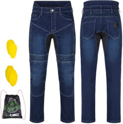  Férfi motoros farmer W-TEC Biterillo Evo, sztreccs panelek, rugalmas anyag, hálós bélés, aramidszál erősítés kék 5XL