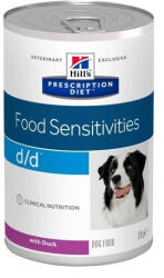 Hill's Pescription Diet Canine D/D Duck 370 g - táplálékallergiás reakciók csökkentésére és a bő