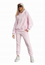  Pamut melegítő szett kapucnis pulóver nadrág húzózsinórral baby pink 36