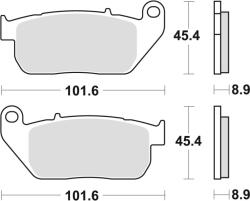 TRW Lucas FÉKbetét KH381 Sinter Street Harley-davidson XL 883 03-15