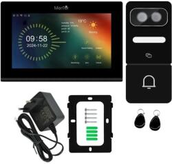 Mentor VideoInterfon Smart Mentor SVKPOE71B WiFi, Recunoastere Faciala, Cat5, 7 inch IP, DHCP, 3MP, IK07, Negru (MMDSVKPOE71B)