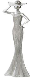  Lady Díva szobor ezüst színben - 30 cm (36286 - B)