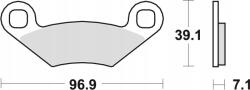 TRW Lucas FÉKbetét KH159 Organic Polaris Outlaw 450 08-10, Sportsma