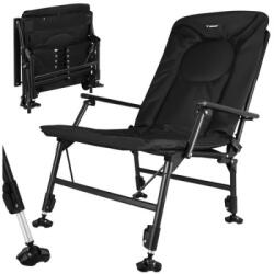 Trizand Scaun pescar TRIZAND 27779, 66 x 57 x 57 cm, reglabil, negru, cu manere, sarcina maxima 120 kg (IST00027779)