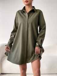 Shein Khaki Térdig Érő Ruha Gombos Oversize Shein 36