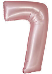  Rózsaszín 7-es Light Pink Mat szám fólia lufi 76 cm (MLG159158) - kreativjatek