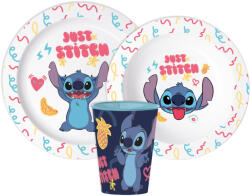 Disney Lilo és Stitch, A csillagkutya Just étkészlet, micro műanyag szett, pohárral 260 ml (JVL11183)