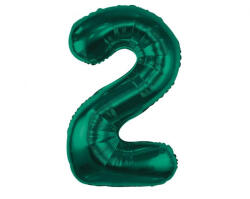 Számok Zöld B&C Bottle Green 2-es szám fólia lufi 85 cm (MLG190175)