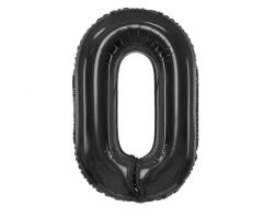 Számok Fekete 0-ás B&C Matt Black szám fólia lufi 85 cm (MLG188752)