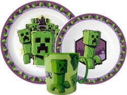  Minecraft The Movie étkészlet, micro műanyag szett bögrével 390 ml (JVL22275) - kreativjatek