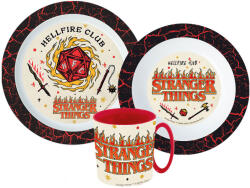  Stranger Things Upside Down étkészlet, micro műanyag szett bögrével 350 ml (JVL22258)