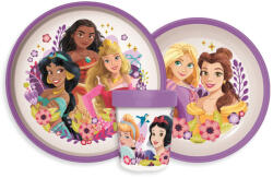  Disney Hercegnők Courageous Heart csúszásmentes étkészlet, micro műanyag szett (JVL66688) - kreativjatek