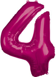  Rózsaszín Pink óriás szám fólia lufi 4-es, 88x66 cm (DPA9907283) - kreativjatek
