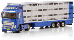 WSI MODELS Camion Volvo FH4 Globetrotter 4x2 Groot Zevert cu semiremorcă pentru transport animale, Blue, scala 1/50 WSI Models1/43 (45921)