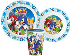  Sonic a sündisznó Adventure étkészlet, micro műanyag szett, pohárral 260 ml (JVL11169)