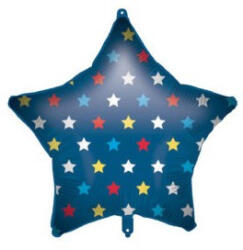 Csillag Blue Star fólia lufi 46 cm (PNN92420) - kreativjatek
