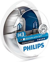 Philips Lămpi Autoturismului DiamondVision H3 Halogen 5000K Alb rece 12V 55W 2buc 12336DVS2 (12336DVS2)