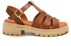 Ragazza Sandale Casual Damă De Piele Tabac Maro 0544 (0544)