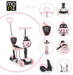 Moni Lollipop Roller üléssel és levehető szülőkarral - Pink rózsaszín