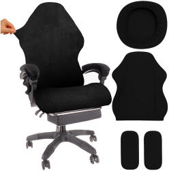  Gamer szék huzat, védő karfákkal, fekete