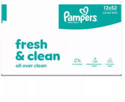 Pampers törlőkendő Fresh Clean 12x52 db (nem bontható) (8006530098403)