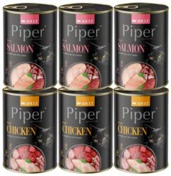 PIPER Animals Mix arome hrană pisici 6x400 g somon și pui