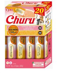 Inaba Foods Ciao Churu Cat Variety Recompense Cremoase cu Somon si Pui, 20 buc x 14 g