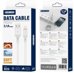 Jellico B29 Lightning USB kábel 3.1A 1 m fehér