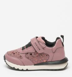 GEOX Geox, Fastics tépőzáras műbőr sneaker, Fekete, Törtfehér, Púderrózsaszín, 38 EU (J46GZB0BCBLC8006-38)