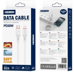 Jellico B29 USB-C - Lightning PD 30W 1 m fehér kábel