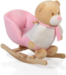 MONI TOYS Hintázó maci 60 cm pink - pindurka