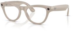Ray-Ban Ochelari Smart Ray-Ban Meta Skyler Gen1, Marime M, 32GB, 12MP, 5 microfoane, Difuzoare, Wi-Fi, Meta AI, Standard, Clear-Saphire Transitions, Shiny Chalky Gray (RW40106700/MF)