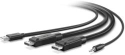 Belkin TAA Dual DisplayPort KVM kábel készlet 3.0m F1D9020B10T (F1D9020B10T)