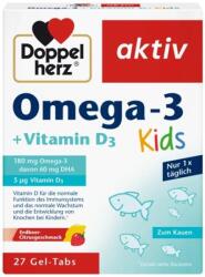 Doppelherz Aktiv Omega-3 + Vitamina D3 Pentru copii, 27 tablete masticabile, Doppelherz