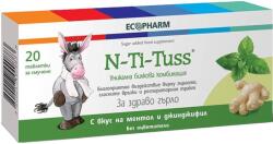Ecopharm N-Ti-Tuss, mentol și ghimbir, 20 tablete pentru supt, Ecopharm