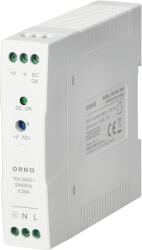 ORNO Sursă de alimentare industrială pentru șină DIN, 24VDC, 1A, 20W, carcasă din plastic (O-OR-PSU-1669)