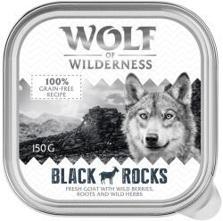 Wolf of Wilderness 24x150g Wolf of Wilderness Adult - Single protein tálcás nedves kutyatáp - Black Rocks - kecske