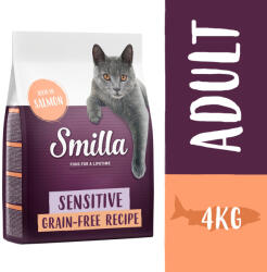 Smilla 2x4kg Smilla Adult Sensitive gabonamentes lazac száraz macskatáp