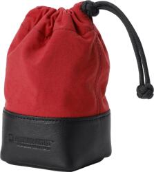 Artisan & Artist Artisan & Artist | ACAM-LP140 | Fabric and Leather Lens Pouch (M) Red/Black Husa obiectiv foto