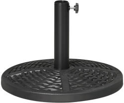 Aosom Beton napernyőtalp acél tartócsővel Ø38/48 mm-es napernyőkhöz, 9, 5 kg, fekete