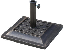 AOSOM Napernyőtartó 9 kg-os műgyanta napernyőtalp 38/48 mm-es napernyőrudakhoz bronz