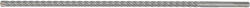 TOYA YT-42338 SDS Plus ütvefúrószár betonhoz/vasbetonhoz 12 x 450 mm (YT-42338)