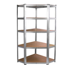 Leziter Nagy teherbírású sarokpolc 180x70x40-40 cm 175 kg króm (LNP1804040K)