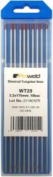 ProWELD WT20 Electrozi tungsten rosu, 3.2x150mm, 10buc